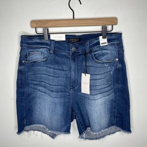 Judy Blue Mid-Rise Denim Cutoff Short Womens 1XL NWT